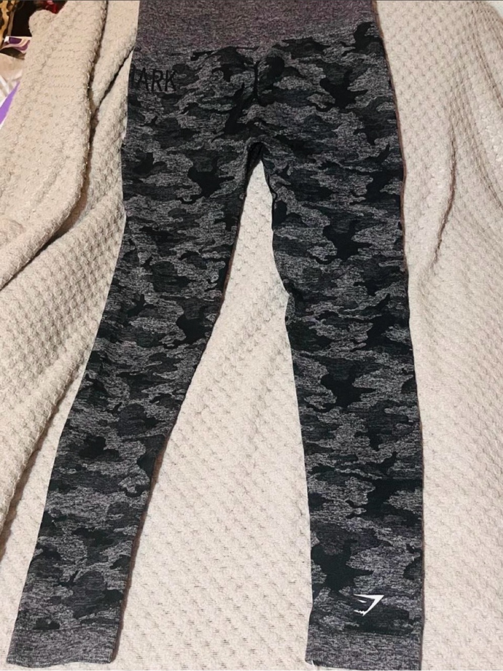 Gymshark Women's Gray & Black Camo Leggings